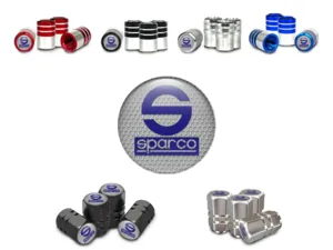 Sparco Tyre Valve Stem Caps for Bikes Glossy Finish